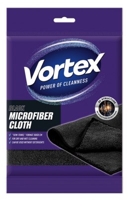 Ściereczka z mikrofibry VORTEX, półręcznik, 30x50cm, czarna