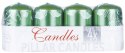 Świeca słupek DONAU HOME Adwent Lakier, 50x80mm, 4 szt., zielony połysk
