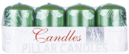 Świeca słupek DONAU HOME Adwent Lakier, 50x80mm, 4 szt., zielony połysk