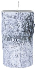 Świeca słupek DONAU HOME Brzoza, 70x120mm, biały