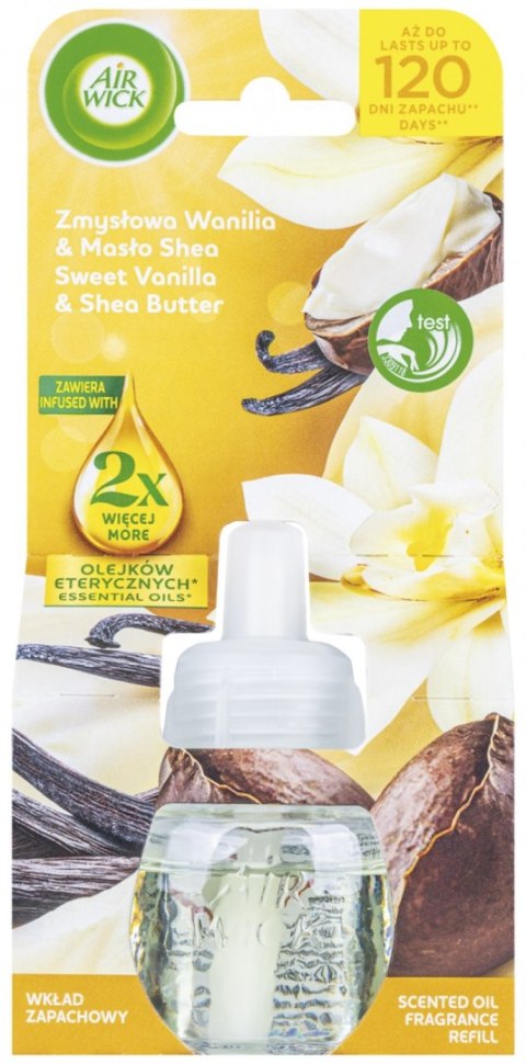 Wkład do elektrycznego odświeżacza AIR WICK, wanilia-masło shea, 19ml