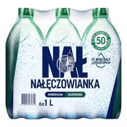 Woda NAŁĘCZOWIANKA mocniejszy gaz 1.0L butelka PET zgrzewka 6 szt.