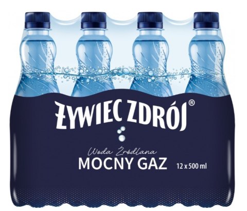 Woda ŻYWIEC ZDRÓJ 0.5l mocno gazowana zgrzewka 12 szt. KAUCJA