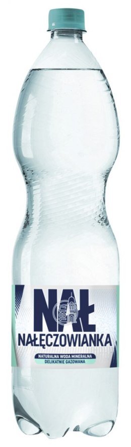Woda mineralna NAŁĘCZOWIANKA, delikatny gaz, 1,5l, kaucja