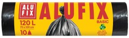 Worki na śmieci ALUFIX Economy, HDPE, 120l, 10 szt., czarne