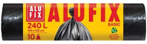 Worki na śmieci ALUFIX Economy, HDPE, 240l, 10 szt., czarna