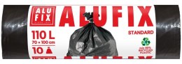 Worki na śmieci ALUFIX, LDPE, 110l, 10 szt., czarne