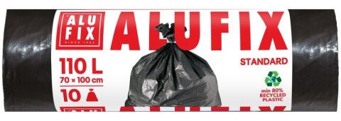 Worki na śmieci ALUFIX, LDPE, 110l, 10 szt., czarne