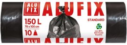 Worki na śmieci ALUFIX, LDPE, 150l, 10 szt., czarne