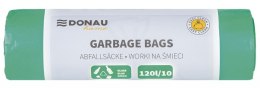 Worki na śmieci DONAU HOME, do segregacji, szkło (LDPE), 120l, 10 szt., zielone
