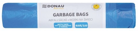 Worki na śmieci DONAU HOME, z taśmą (LDHD), 60l, 10 szt., niebieskie