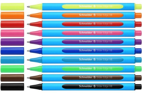 Zestaw długopisów w etui SCHNEIDER Slider Edge, XB, 10 szt., miks kolorów