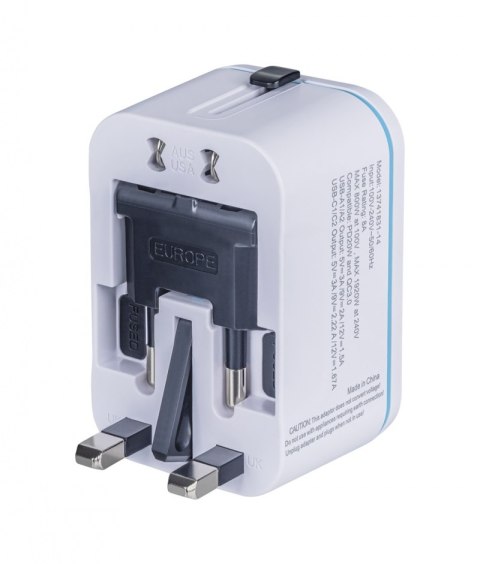 Adapter podróżny DONAU TRAVEL 205, biały