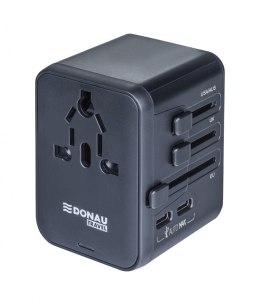 Adapter podróżny DONAU TRAVEL 521, czarny