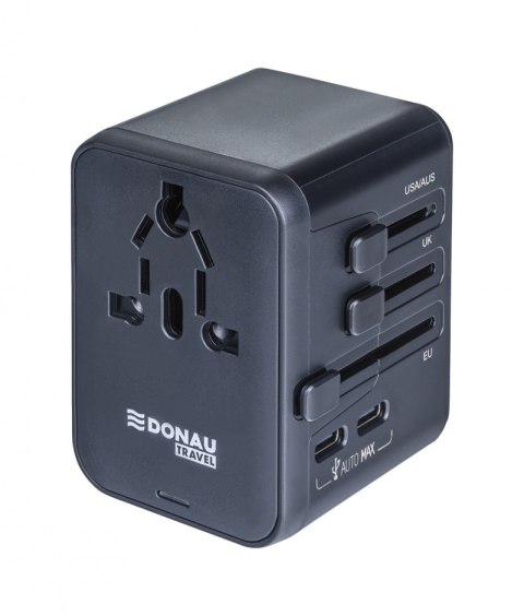 Adapter podróżny DONAU TRAVEL 521, czarny