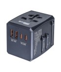 Adapter podróżny DONAU TRAVEL 904, czarny