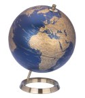 Globus TROIKA 23,5 Grad, śr. 25cm, metalowa podstawa, granatowo-złoty