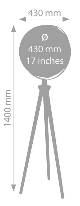 Globus TROIKA Sputnik, na stojaku, śr. 43cm, wys. 1,40m, niebiesko-zielony