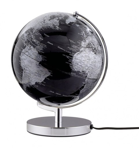 Globus TROIKA Terra Light, śr. 25cm, metalowa podstawa, czarno-srebrny