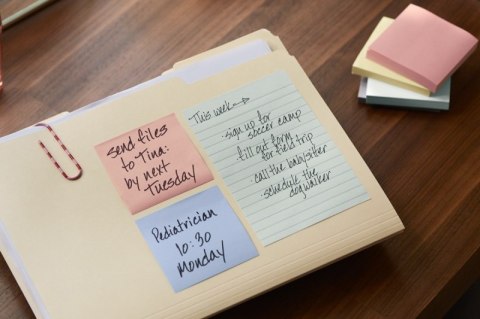 Karteczki samoprzylepne POST-IT® Recycled Notes (654-1B), 76x76mm, 6x100 kart., żółte
