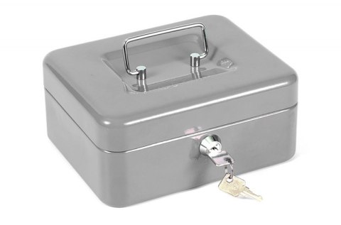 Kasetka na pieniądze Q-CONNECT, średnia, 205x160x90mm, srebrna