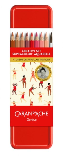 Kredki CARAN D'ACHE Supracolor Nina Cosford, 12 szt., w pudełku, mix kolorów