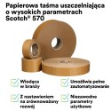 Papierowa taśma pakowa o wysokich parametrach SCOTCH® 570, 48 mm x 50 m, brązowa