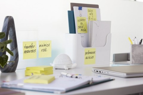 Podajnik do bloczków samoprzylepnych POST-IT® Z-Notes PRO (PRO-B-1SSCY-R330), czarny, 1 x Super Sticky Z-Notes 76x76mm