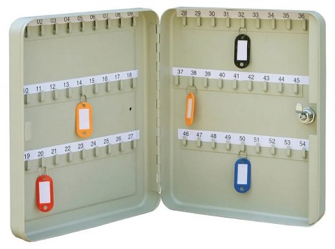 Szafka na klucze Q-CONNECT, na 54 klucze, 240x300x60mm, szara