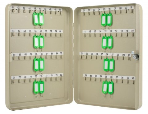 Szafka na klucze Q-CONNECT, na 80 kluczy, 370x280x60mm, szara