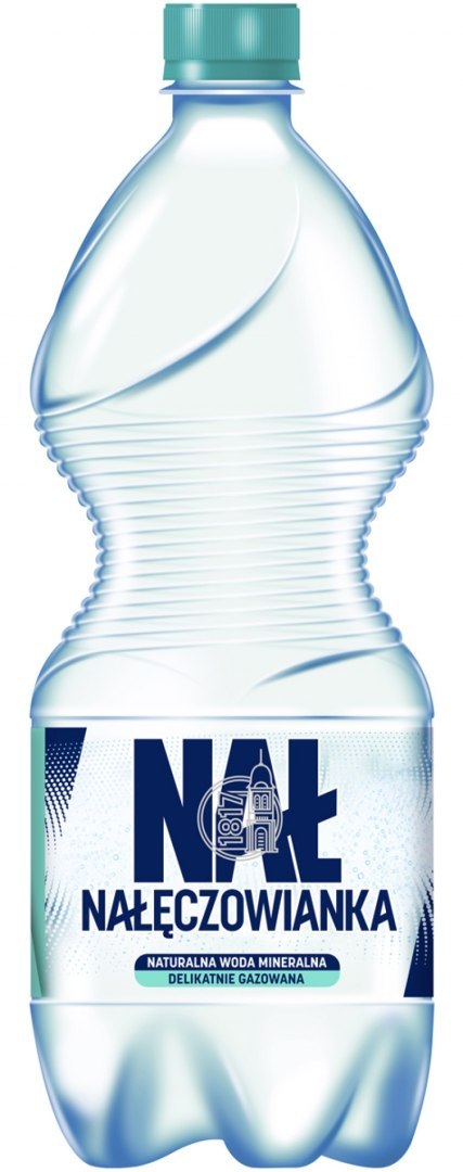 Woda mineralna NAŁĘCZOWIANKA, delikatny gaz, 1l, kaucja