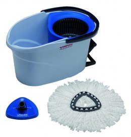 Zestaw VILEDA PROFESSIONAL UltraSpin Mini, wiadro z wyciskarką i podstawą mopa, niebieski