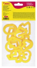Akcesoria do modelowania JOVI Cyferki, 12 szt., żółte