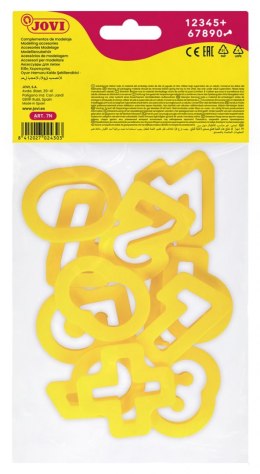Akcesoria do modelowania JOVI Cyferki, 12 szt., żółte