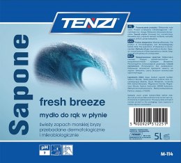 Delikatne mydło w płynie TENZI, zapach morska bryza, Sapone Fresh Breeze, 5l