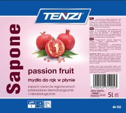 Delikatne mydło w płynie TENZI, zapach owocowy, Sapone Passion Fruit, 5l