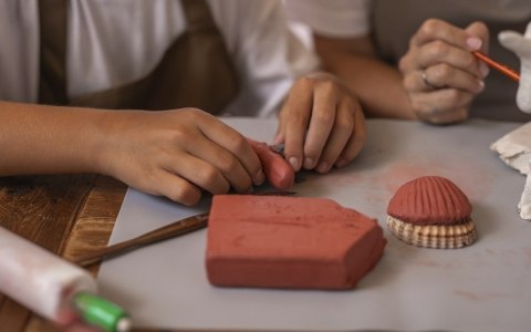 Glina samoutwardzalna JOVI, 1000g, ceglana (terracotta)