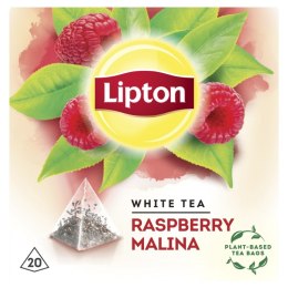 Herbata LIPTON biała, malina, 20 torebek