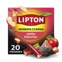 Herbata LIPTON czarna, jabłko i rabarbar, 20 piramidek