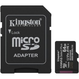 Karta pamięci Canvas Plus Gen3 MicroSD + adapter 64GB Kingston