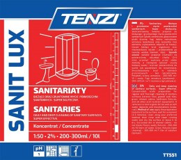 Koncentrat do gruntownego mycia powierzchni sanitarnych TENZI, Sanit Lux, 5l