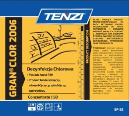 Koncentrat do mycia i dezynfekcji z aktywnym chlorem TENZI, Granclor 2006, 5l