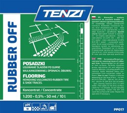 Koncentrat do usuwania śladów po gumie i oponach TENZI, Rubber Off, 10l
