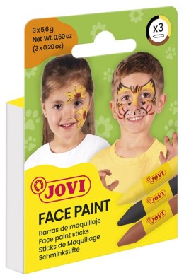 Kredki do malowania twarzy JOVI Animal, 3x5,6g, 3 szt., mix kolorów