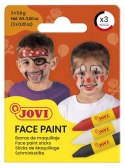 Kredki do malowania twarzy JOVI Scary, 3x5,6g, 3 szt., mix kolorów