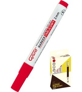 Marker tablicowy GR-003 okrągła końcówka czerwony GRAND 160-1309