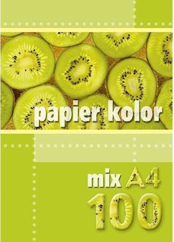 Papier xero A4 MIX kolorów 160g (100 arkuszy) KRESKA