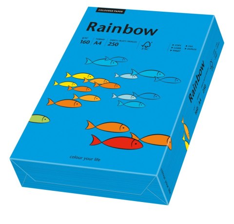 Papier ksero A4 160g 250 ark ciemny niebieski R88 RAINBOW 88042769/69