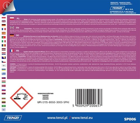 Płyn do mycia naczyń TENZI, zapach gumy balonowej, Boberex, 5l