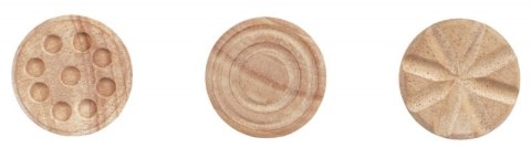 Stemple do plasteliny JOVI dla dzieci, zestaw 3 szt., mix kształtów, drewniane